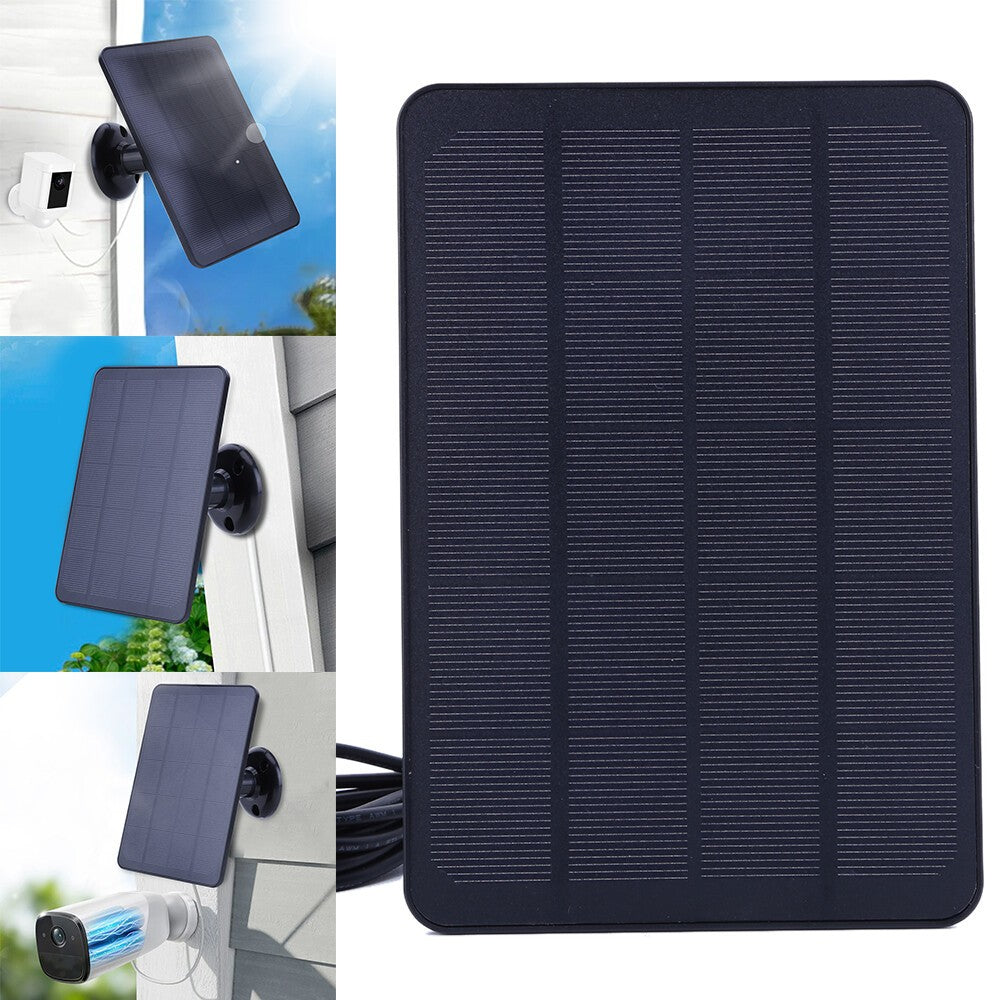 4W Solar Panel for Ring Cameras - 5V Charger Kit Spotlight/Stick Up Cam