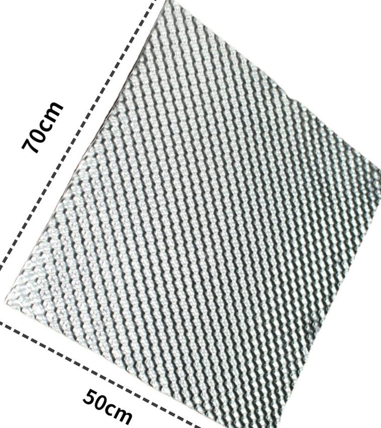 Embossed Aluminum Heat Shield 20'' x 28'' High Temp Thermal Barrier Exhaust Wrap