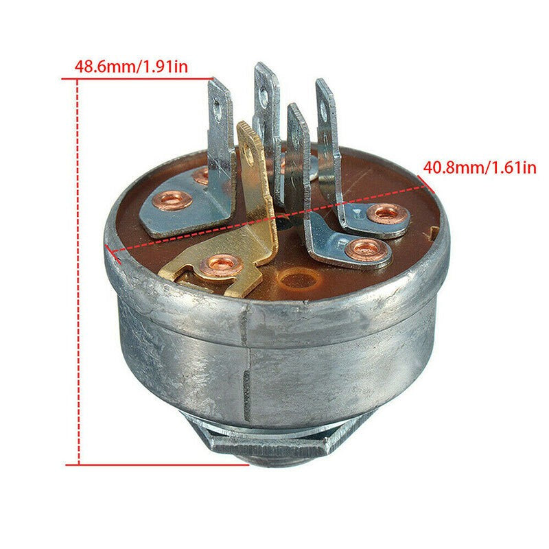 5 Spade Ignition Switch Lawn Mower Part Ride On Mower Lawn Tractor With 2 Keys