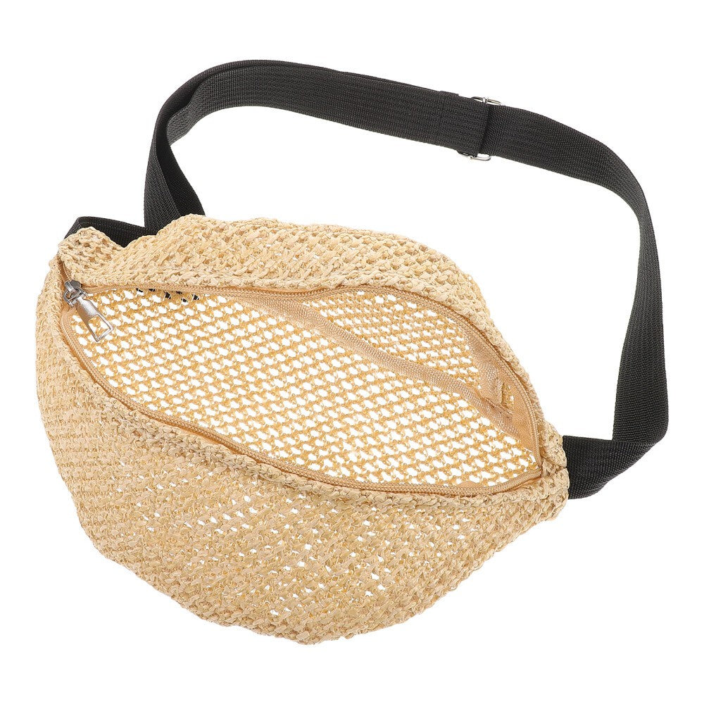 Woven Chest Pouch Small Belt Bag Crossbody Handbags Mini Shoulder