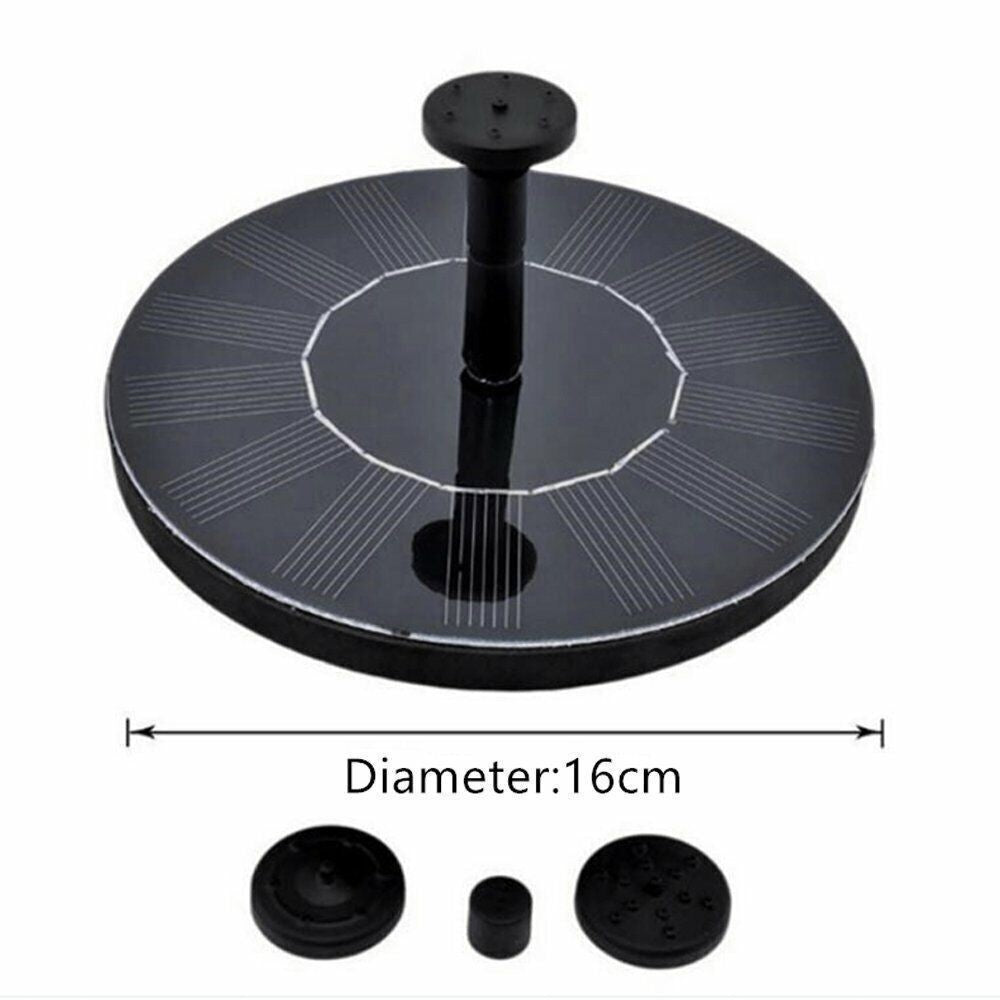 Floating Solar Fountain Pump Water Feature For Birdbath Garden Pool Pond Outdoor