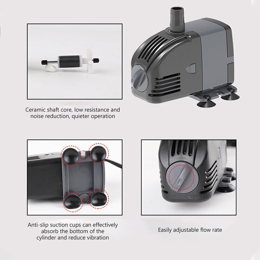 Water Pump Submersible Fountain Garden Pond Aquarium Fish Tank Feature