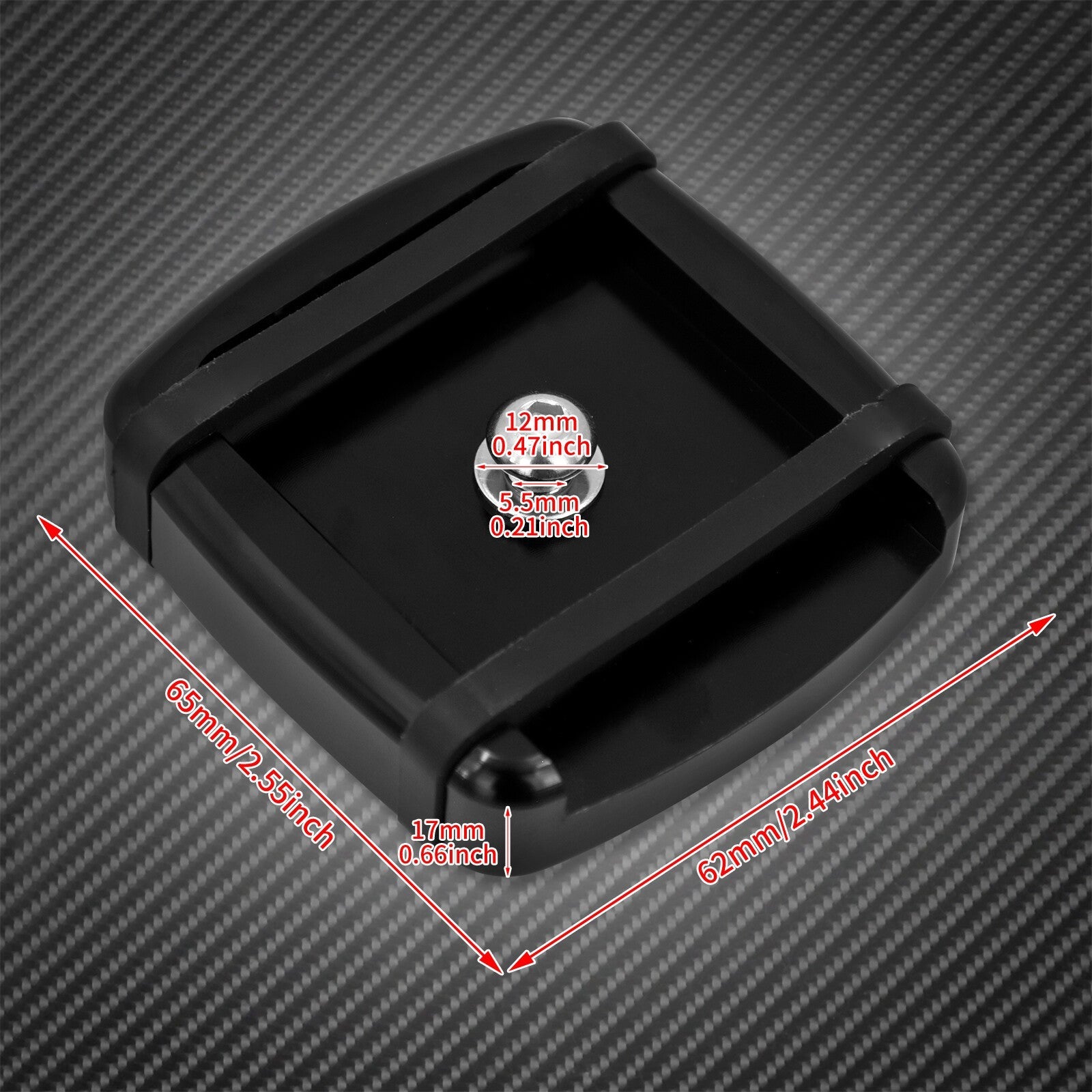 Black Non-Slip Brake Pedal Pad Cover Fit For Harley Softail FX 1984-2017 Dyna 17