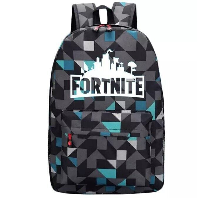 FORTNITE GALAXY SHOULDER BLUE BACKPACK BOY GIRL GLOW IN DARK SCHOOL BAG RUCKSACK