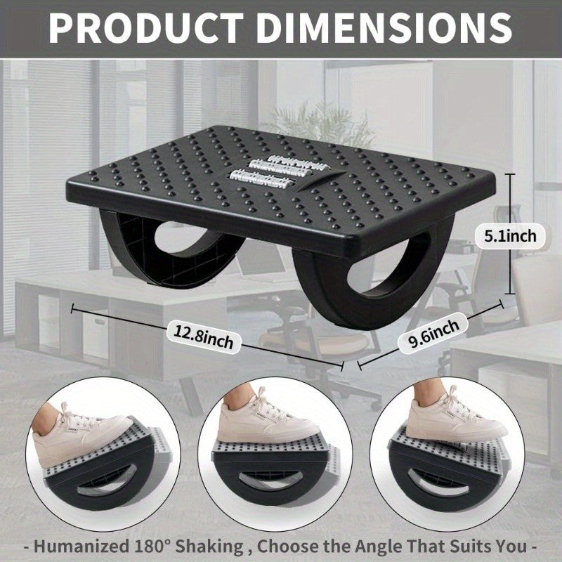 Rolling Massage Ergonomic Foot Stool  Under Desk Rocker Leg Rest for Office Use