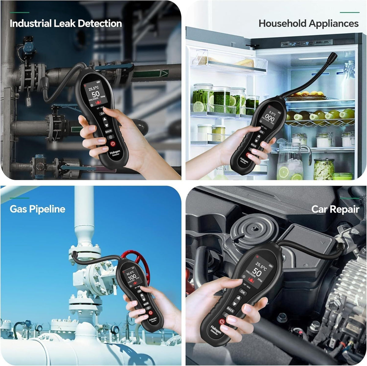 NF-604 Climate Leak Detector Refrigerant Leak Detector Air Conditioners R22 R134