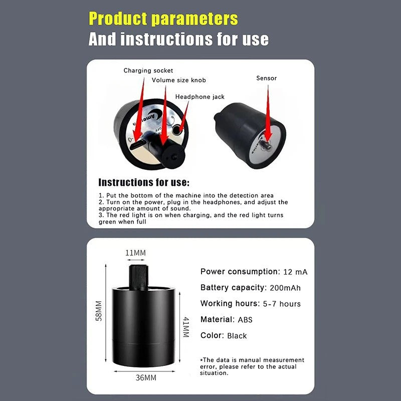 NEW Enhanced Version Wall Microphone Voice /Ear Listen Through Wall Device Bug
