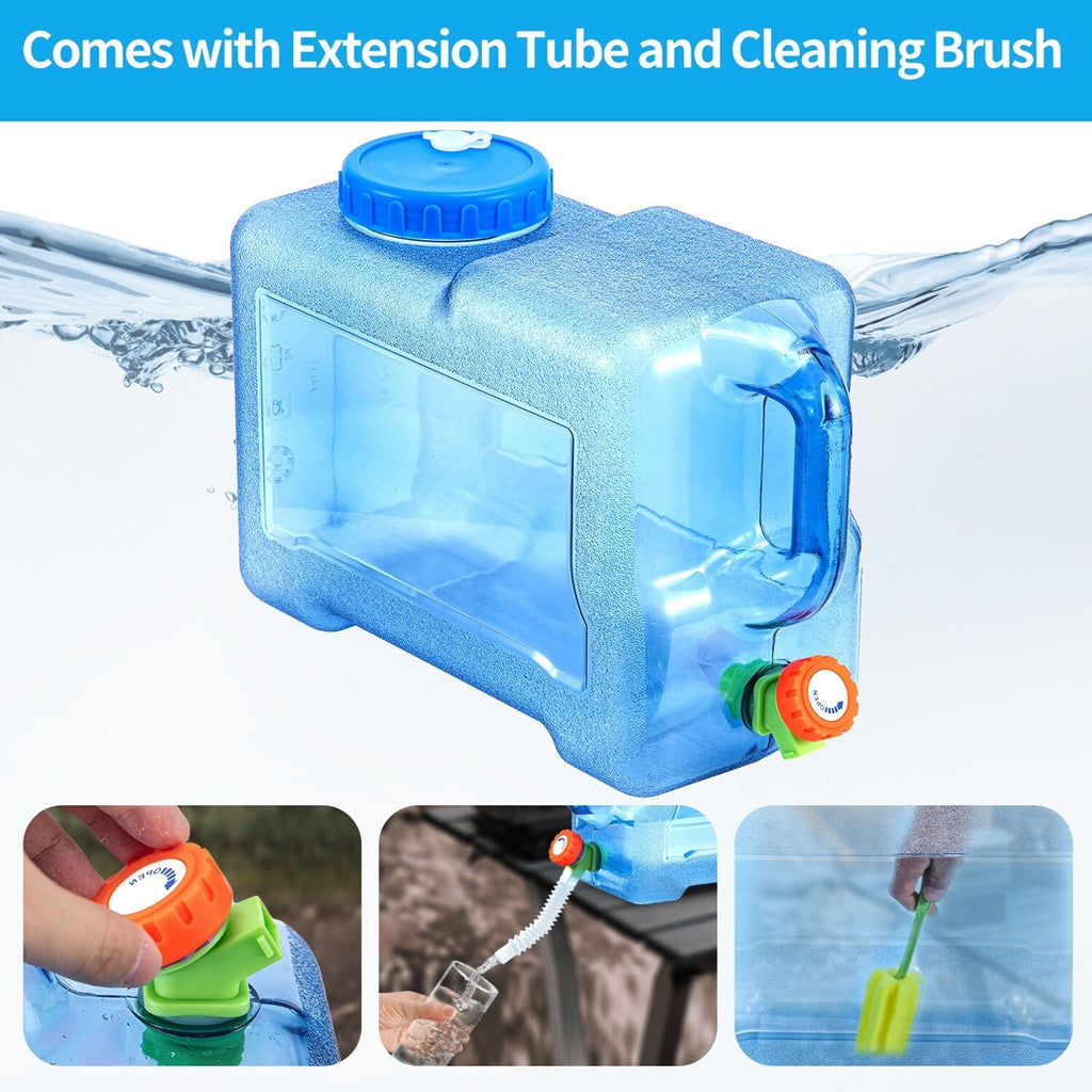 Camping Water Tank Bucket With Tap 5/12/15/20L Portable Carry Container Bottle