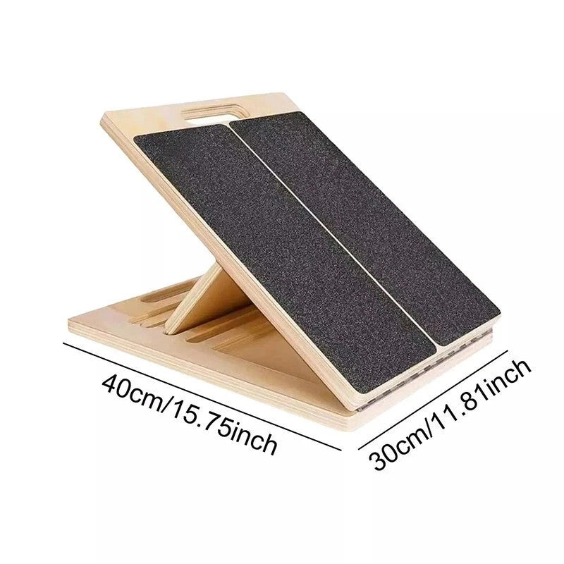 Slant Board,5 Level Adjustable Portable Wooden Stretch Board for Calf Stretcher
