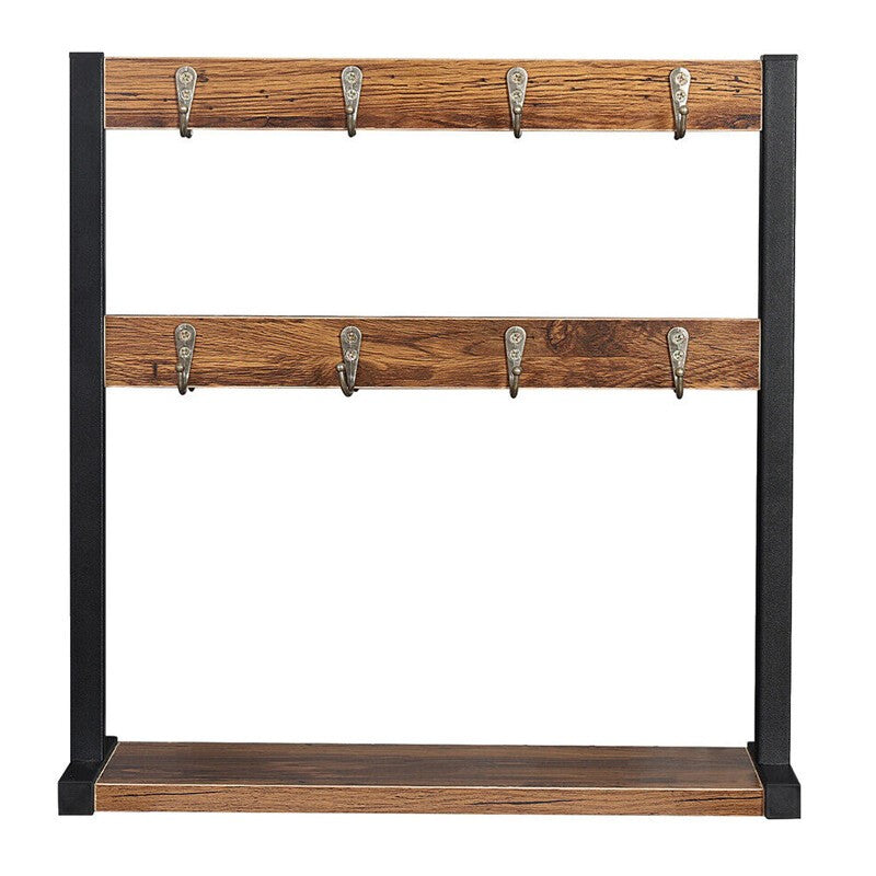 Rustic Coffee Mug Holder Stand, 2 Tier Countertop Mug Tree Holder Rack