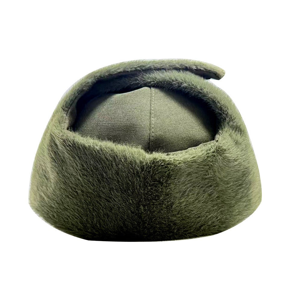 German Army Military Winter Pile Cap Olive drab OD hat warm cold weather