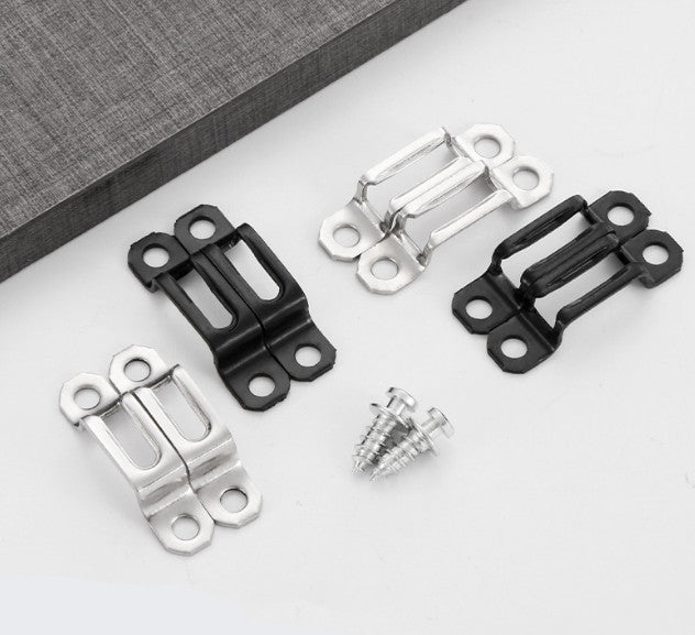 *50 Sets* Black Cabinets Invisible Connector Bracket Hidden Cupboard
