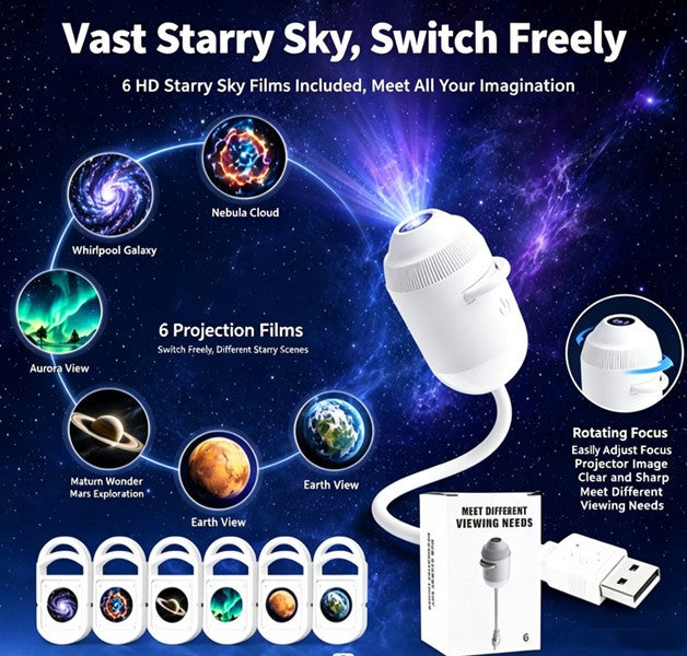 Upgraded Plug and Play Hd Star Projector,Hd Smart Dynamic 2D Holographic Light