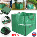 3 x Extra Large Garden Waste Bags Refuse Heavy Duty Sacks Grass Rubbish 120L