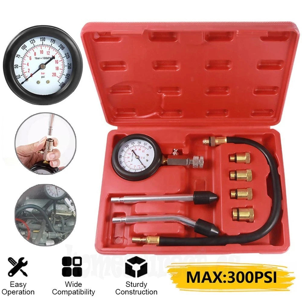 UK Car Diesel Petrol Engine Cylinder Pressure Tester Compression Gauge Test Kit