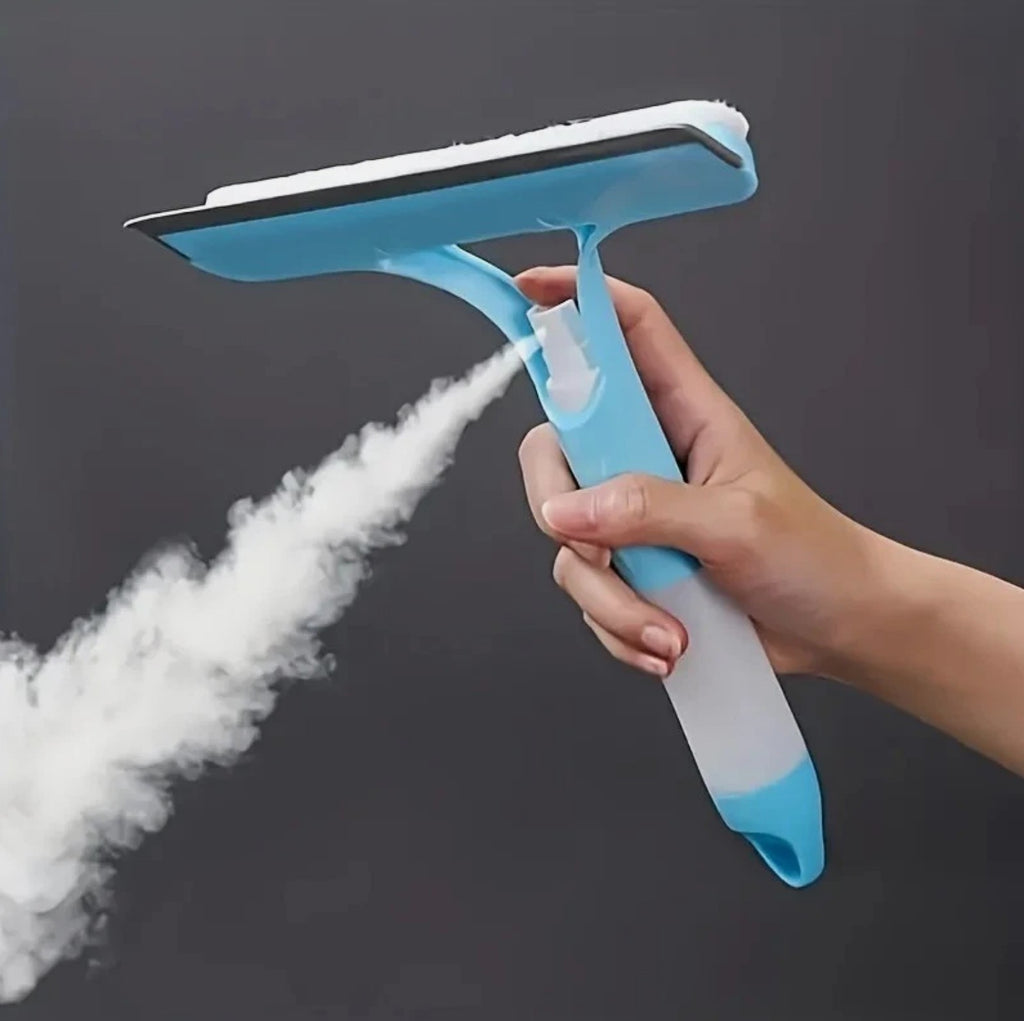 3-in-1 Window Cleaning Squeegee | Multi Function Glass Mirror Wiper Spray UK