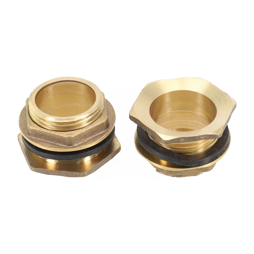 2x Water Butt Water And Connector Brass Bib Tap With Click Lock Fitting