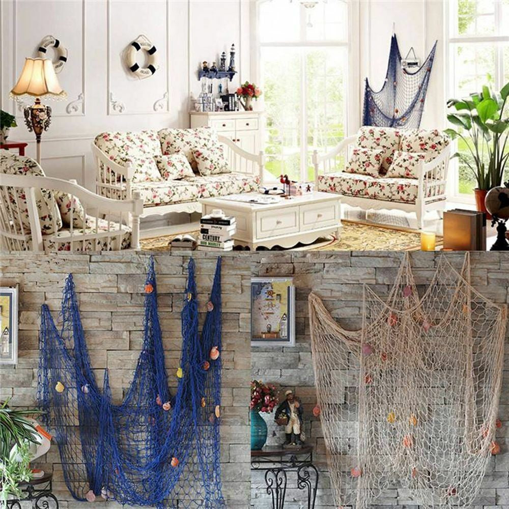 Decorative Fishing Net Shell Nets Home Wall Decor Mediterranean Styles