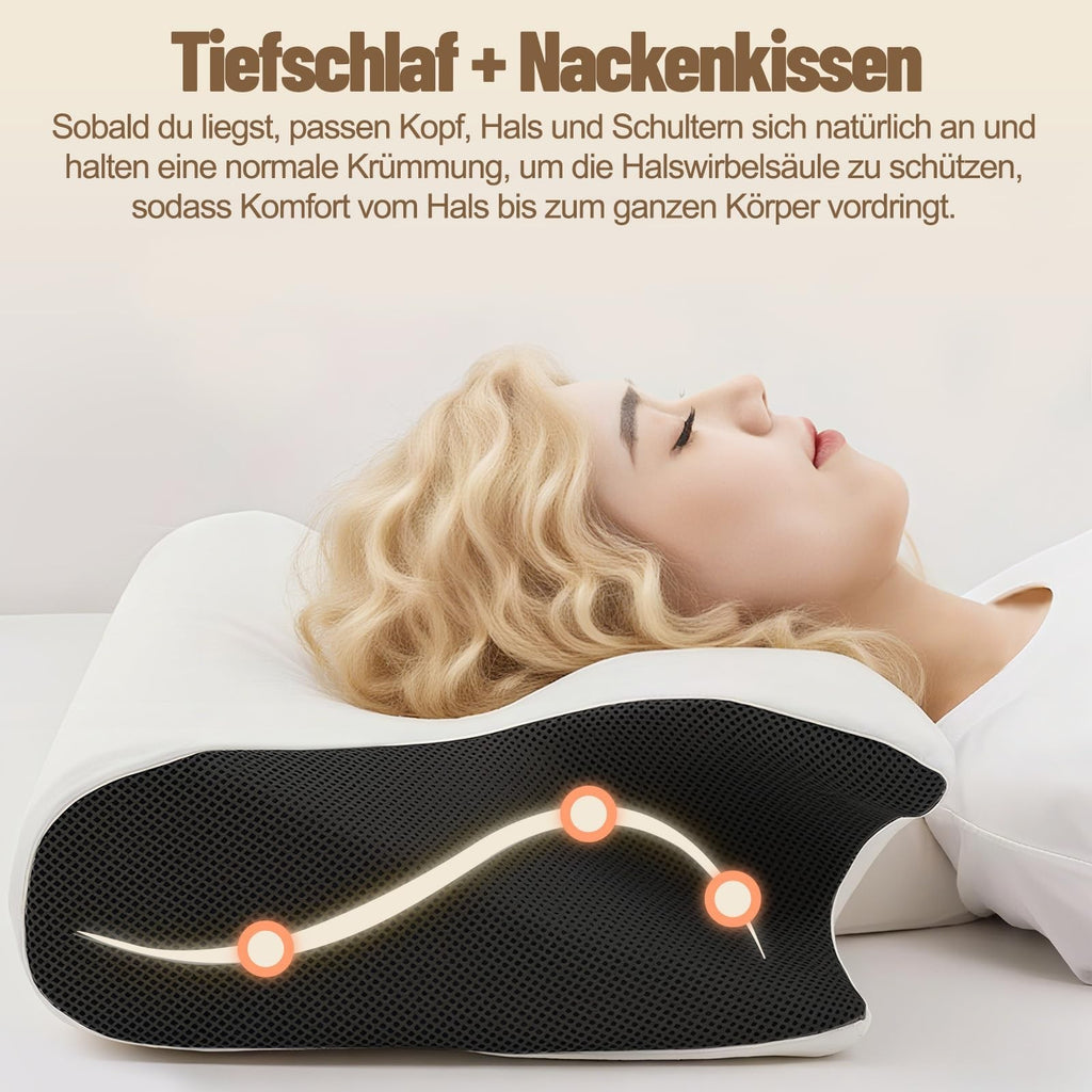 Orthopedic Memory Foam Pillow Ergonomic Shape for Cervical Neck & Shoulder Pain