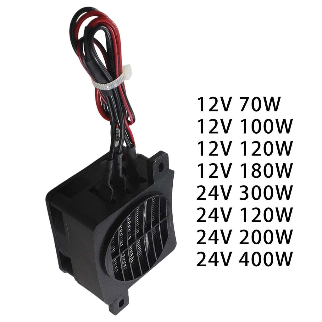 Small PTC Electric Space Heater Fast Heating Fan Adjustable 12V 24V Small Space