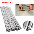 100PCS Stainless Steel Metal Cable Zip Ties Self-locking Cable Tie Heavy Duty UK