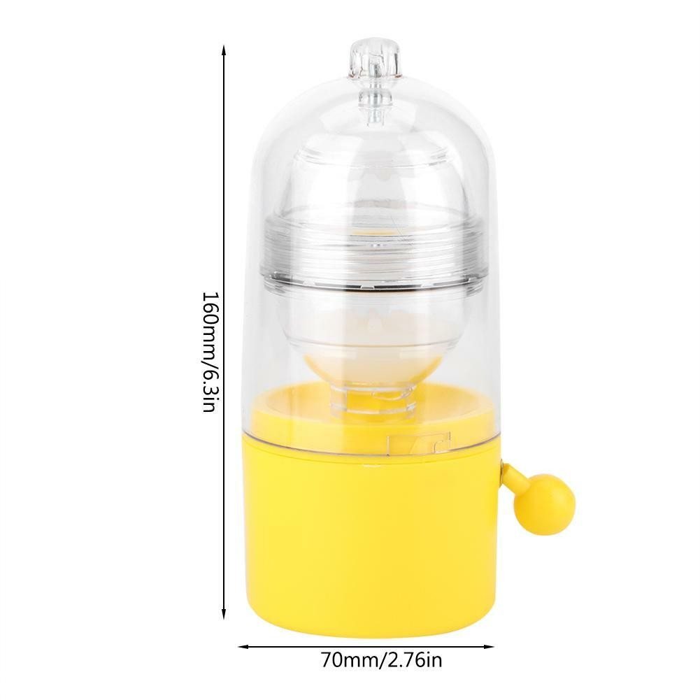Egg Pudding Maker Egg Scrambler Shaker Whisk in Shell Hand Powered Home Golden