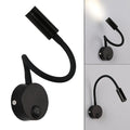 LED Light Reading Wall Mount Adjustable Gooseneck Eye Care Lamp 360° rotation