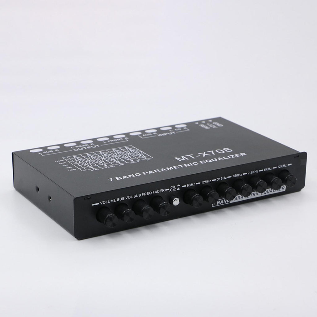 7 Band Car Equalizer Front Rear + sub Output Car Graphic Equalizer Amplifier