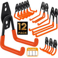 12Pack Garage Hooks Heavy Duty Wall Mount Utility Hooks Hangers for Garden Tools