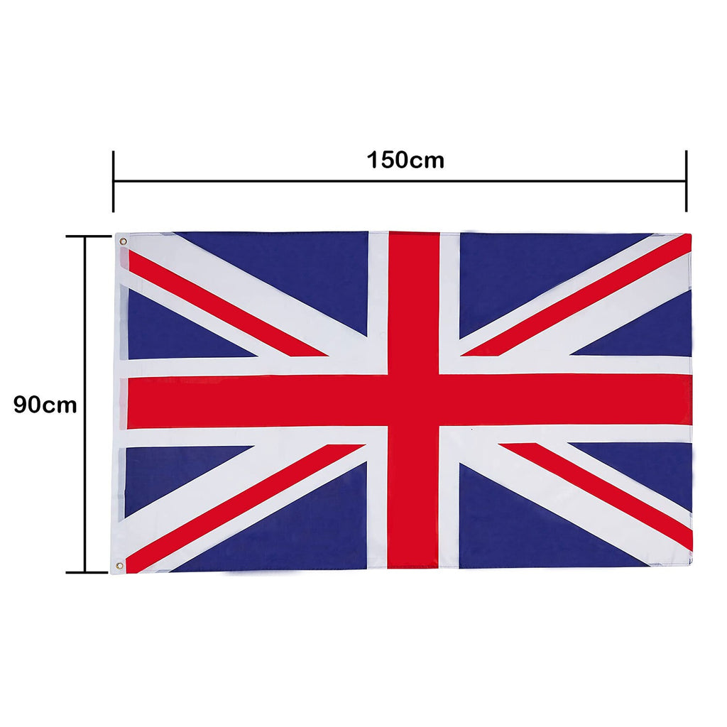 Union Jack Flag Brass Eyelets Double Stitched Great Britain UK Sport 5X3FT Fast