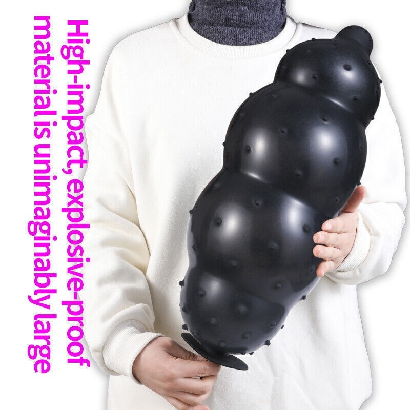 Huge Inflatable Male-Prostate-Anal-Butt-Plug-Dildo-Beads-Men-Women-Lubricants UK
