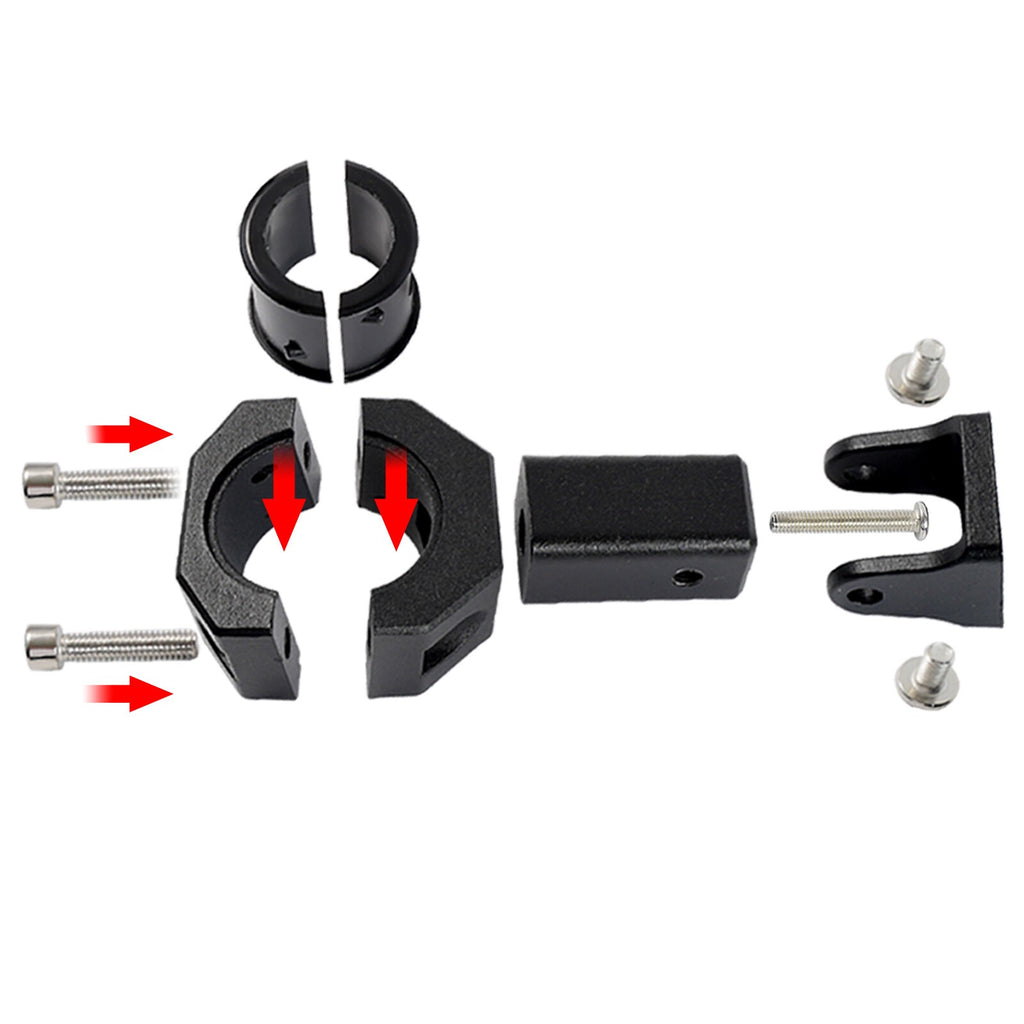 2X Motorcycle CNC Mount Brackets Holder Clamp Fog Spot Light Headlight 18mm-32mm