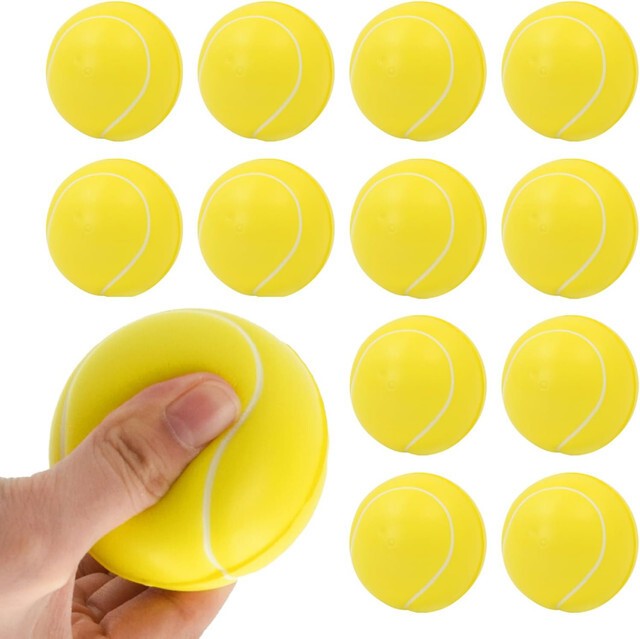 12X Soft Sponge Foam Balls 60mm High Bounce Tennis Balls for Kids Indoor Outdoor