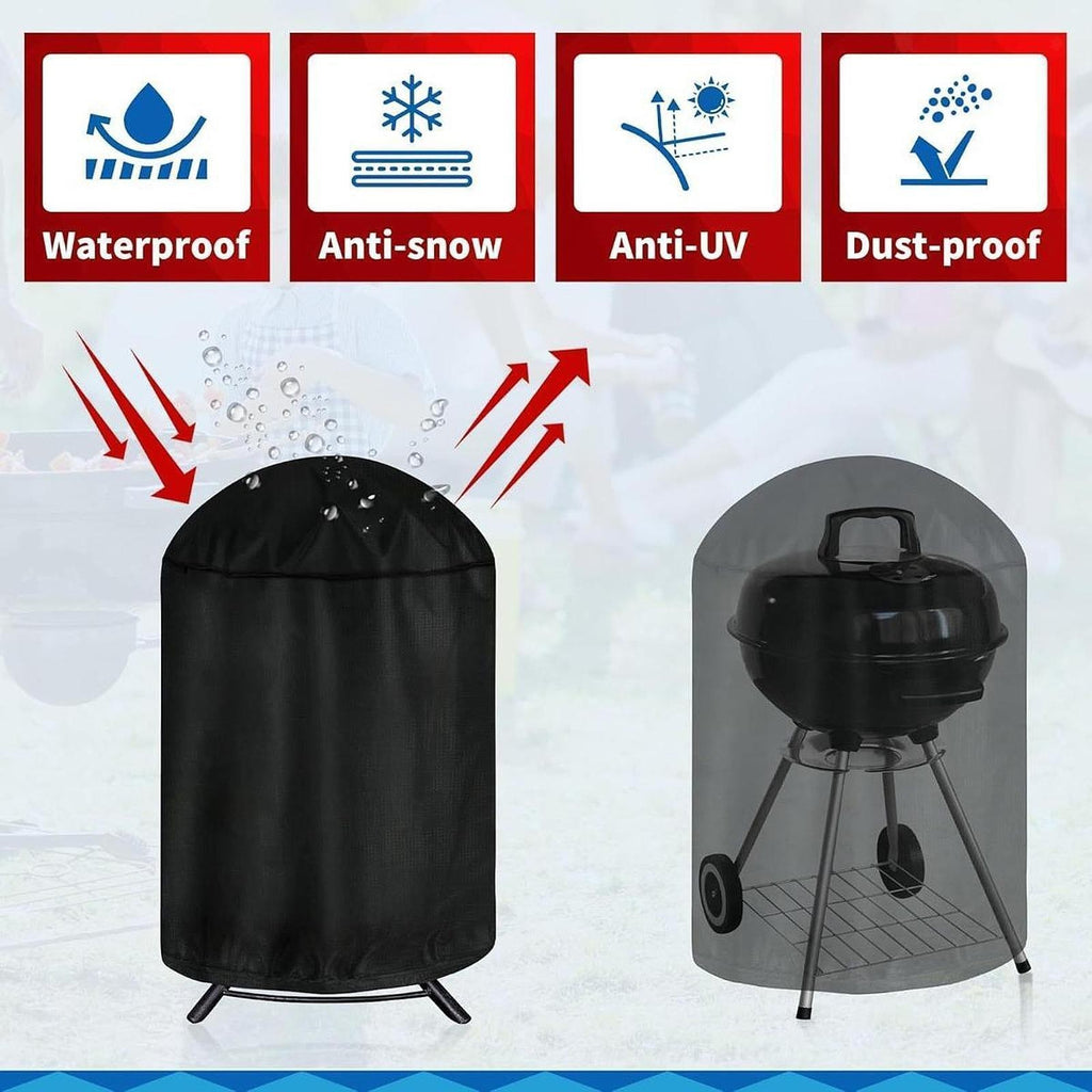 Grill Cover Small Barbecue Cover Waterproof Barrel Cover for All Season