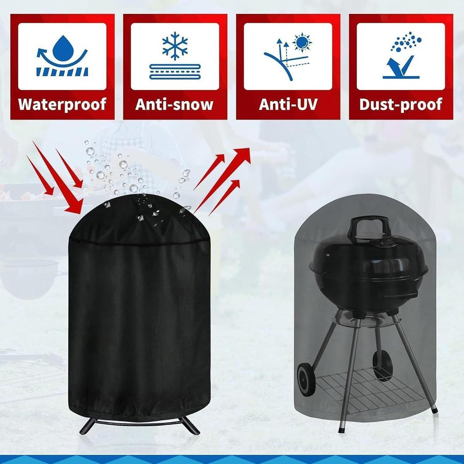Grill Cover Small Barbecue Cover Waterproof Barrel Cover for All Season