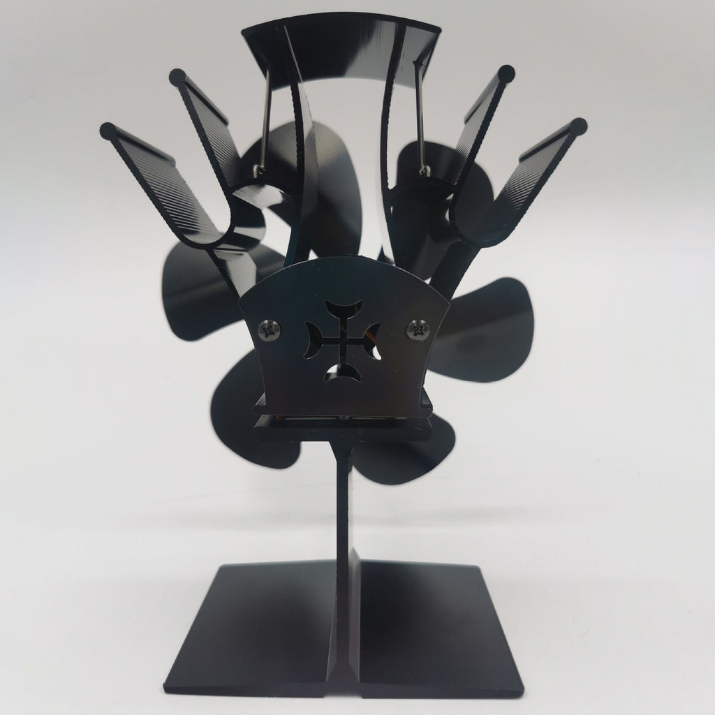 Heat Powered Stove Fan Wood/Log Burner Fan with 6 Blades for Fireplaces