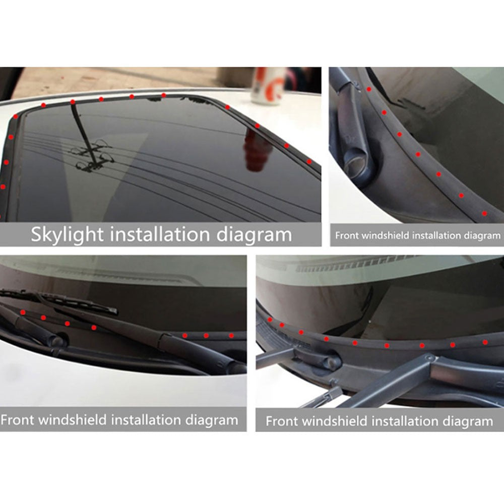 5M Rubber Seal Strip Trim For Car Triangular Sunroof Windshield Weatherstrip Hot