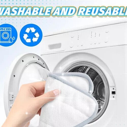 4x For H2O HD Steam Cleaner Replacement Microfibre Steam Mop Pads