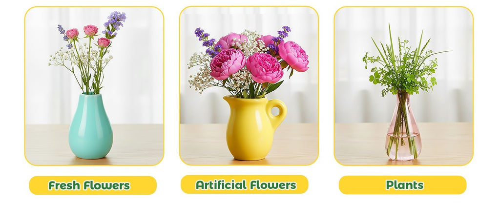 8Pcs Refrigerator Magnets Mini Ceramic Vase Fridge Magnet Vase Magnet for Fridge