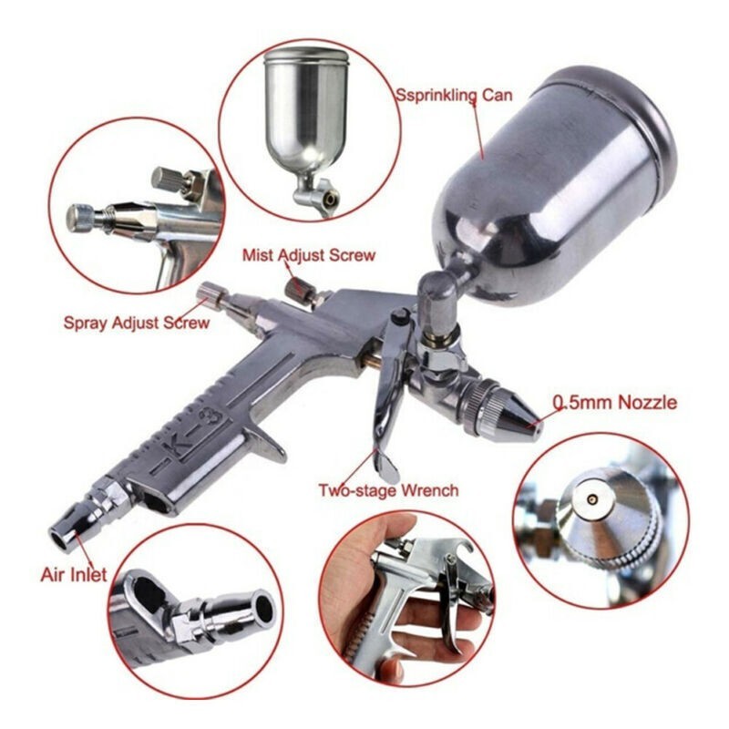 Mini Small Air Spray Gun HVLP Auto Car Detail Touch Up Paint Sprayer Spot Tools