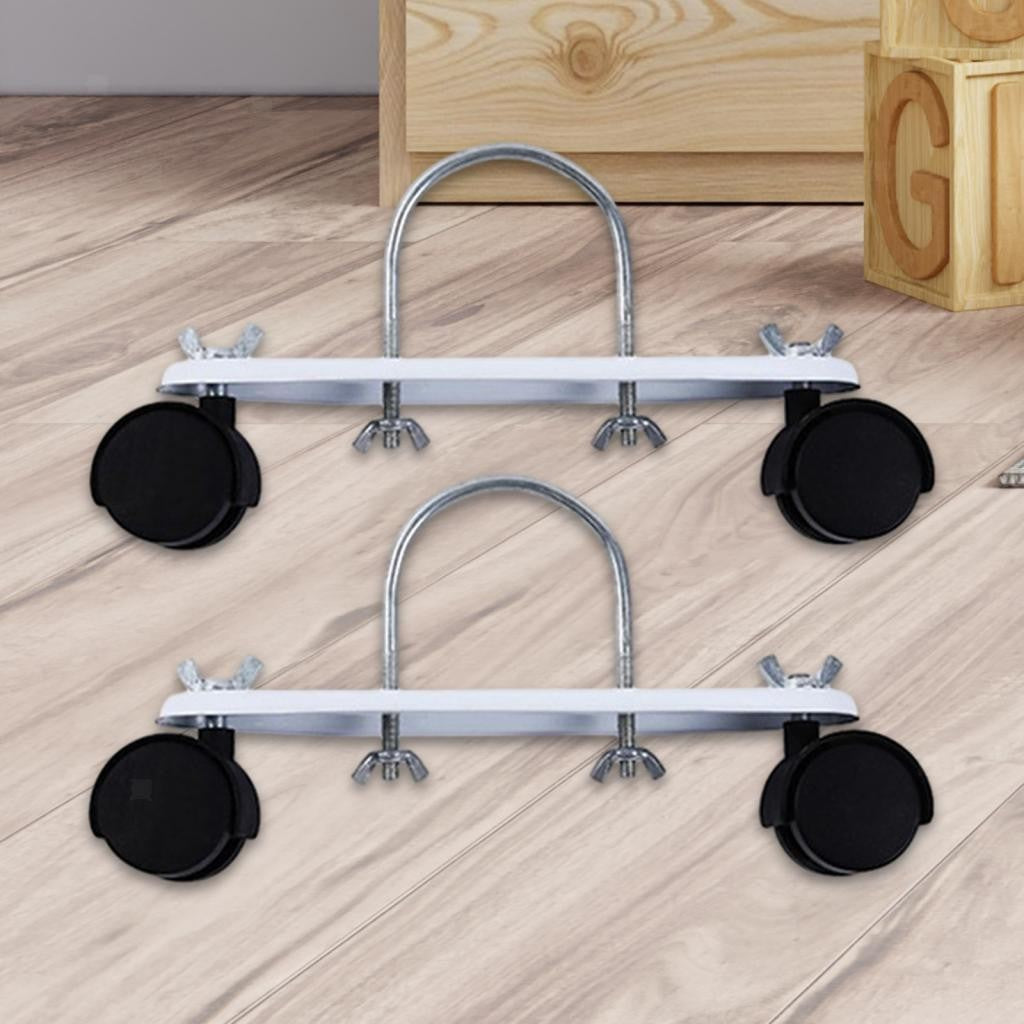 2Pcs Oil Filled Heater Caster Bracket with Wheels Spare Parts Smooth and Easy