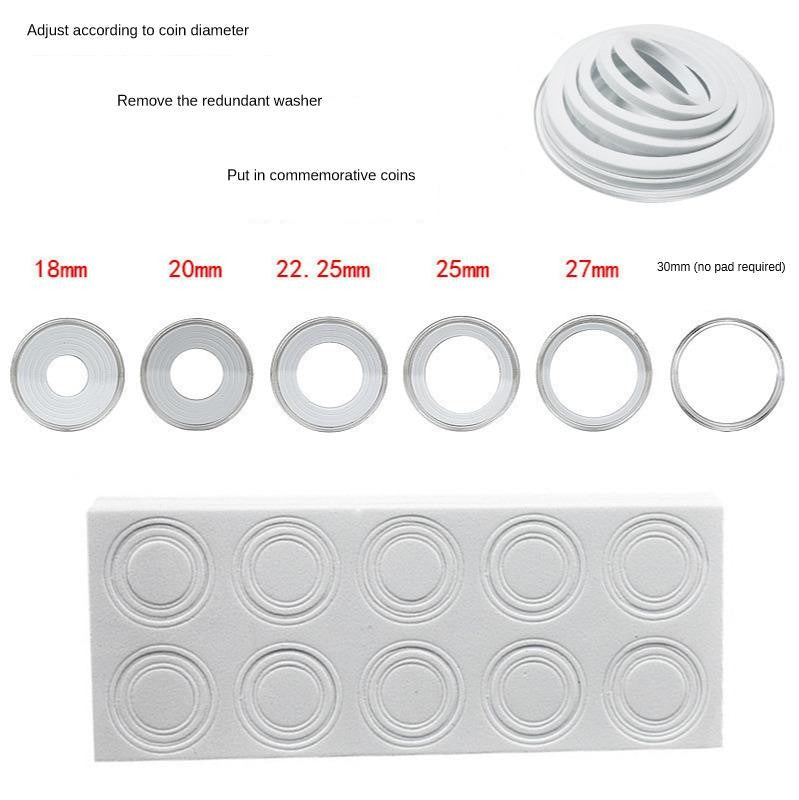 Wood Coins Storage Box Case Holder Set for Certified Coin w/ 40x Capsules