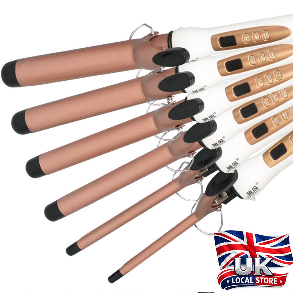 Automatic Rotating Hair Curler Wand 9mm Waver Curling Tongs Iron Ceramic Barrel