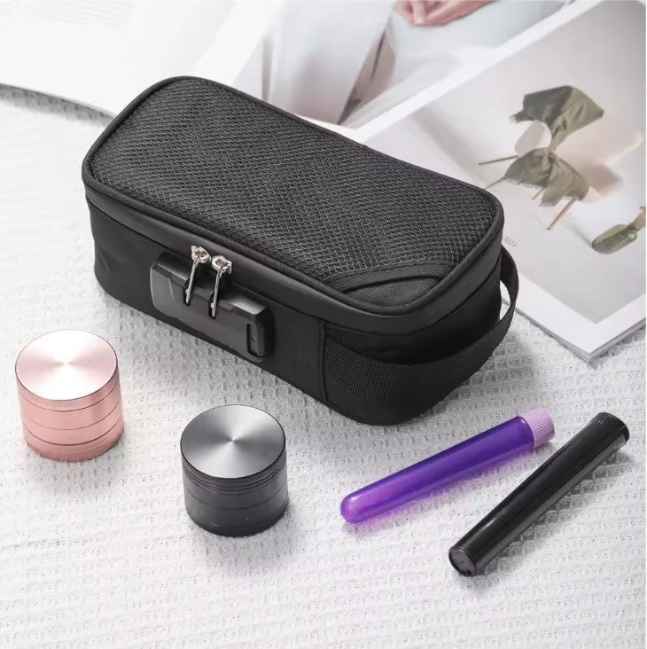 Smell Proof Stash Bag - Carbon Lined, Lockable, Discreet & Portable Rolling Box