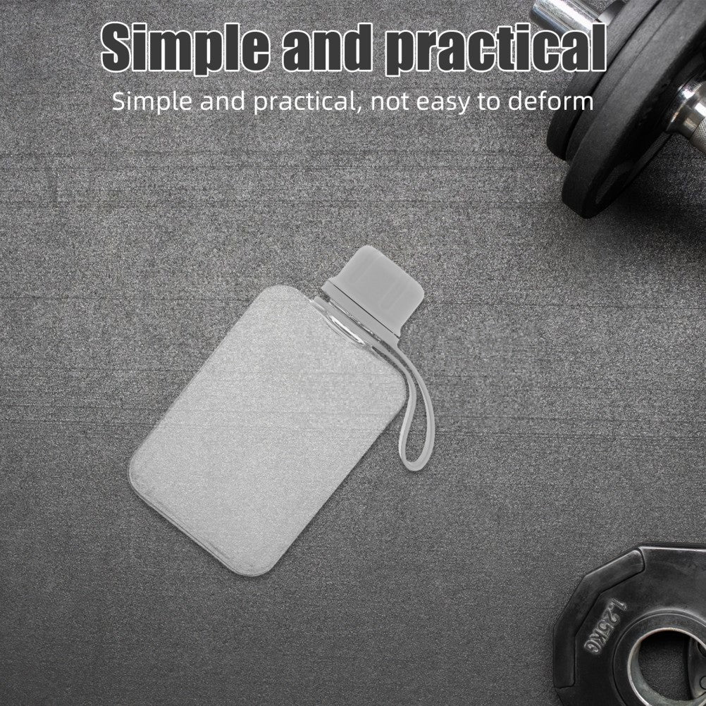 Flat Water Bottle Travel Flask Portable 240ml Square Small Bottles Leakproof