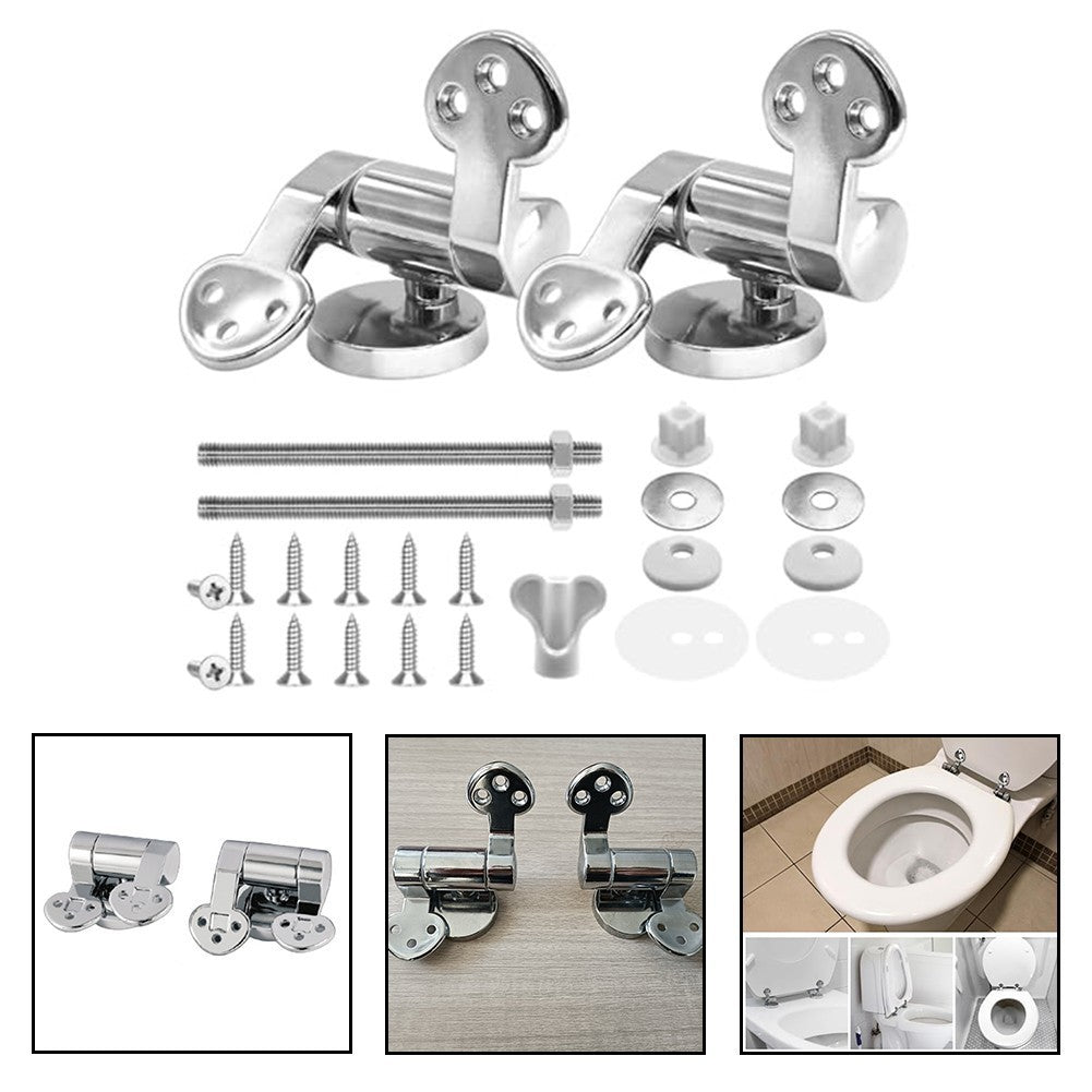 Replacement Toilet Lid Hinges with Soft Close and Complete Accessories