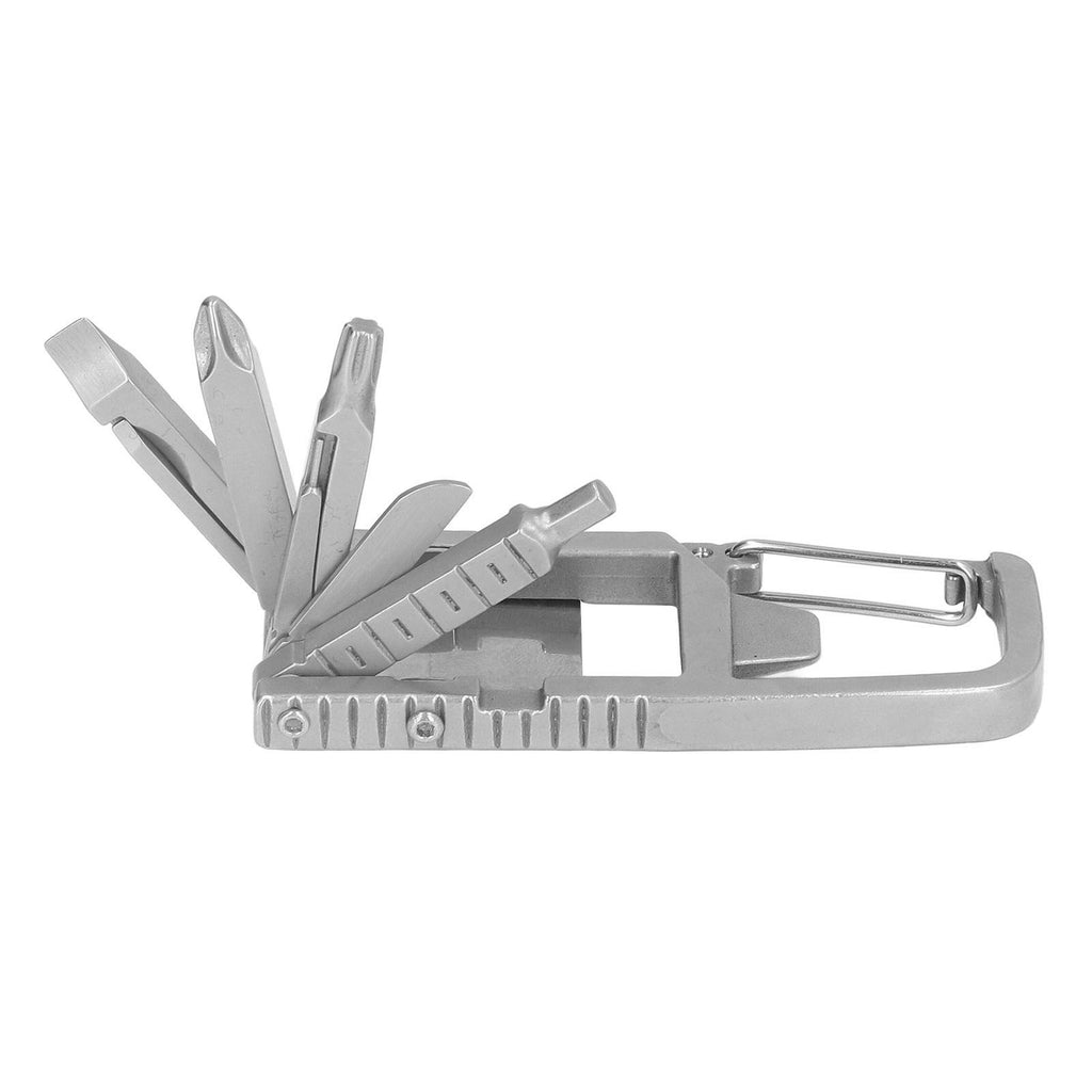 12 in 1 Folding Keychain Multitool Portable Pocket Tool Screwdriver Bits Ruler