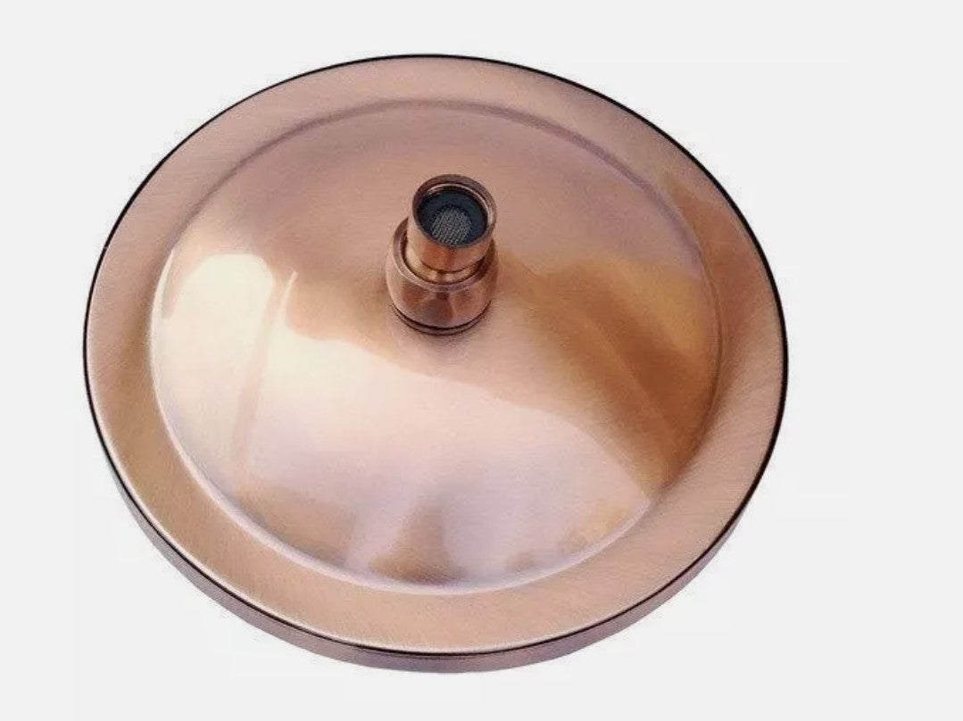 8" inch Antique Red Copper Round Rainfall Rain Bathroom Shower Head