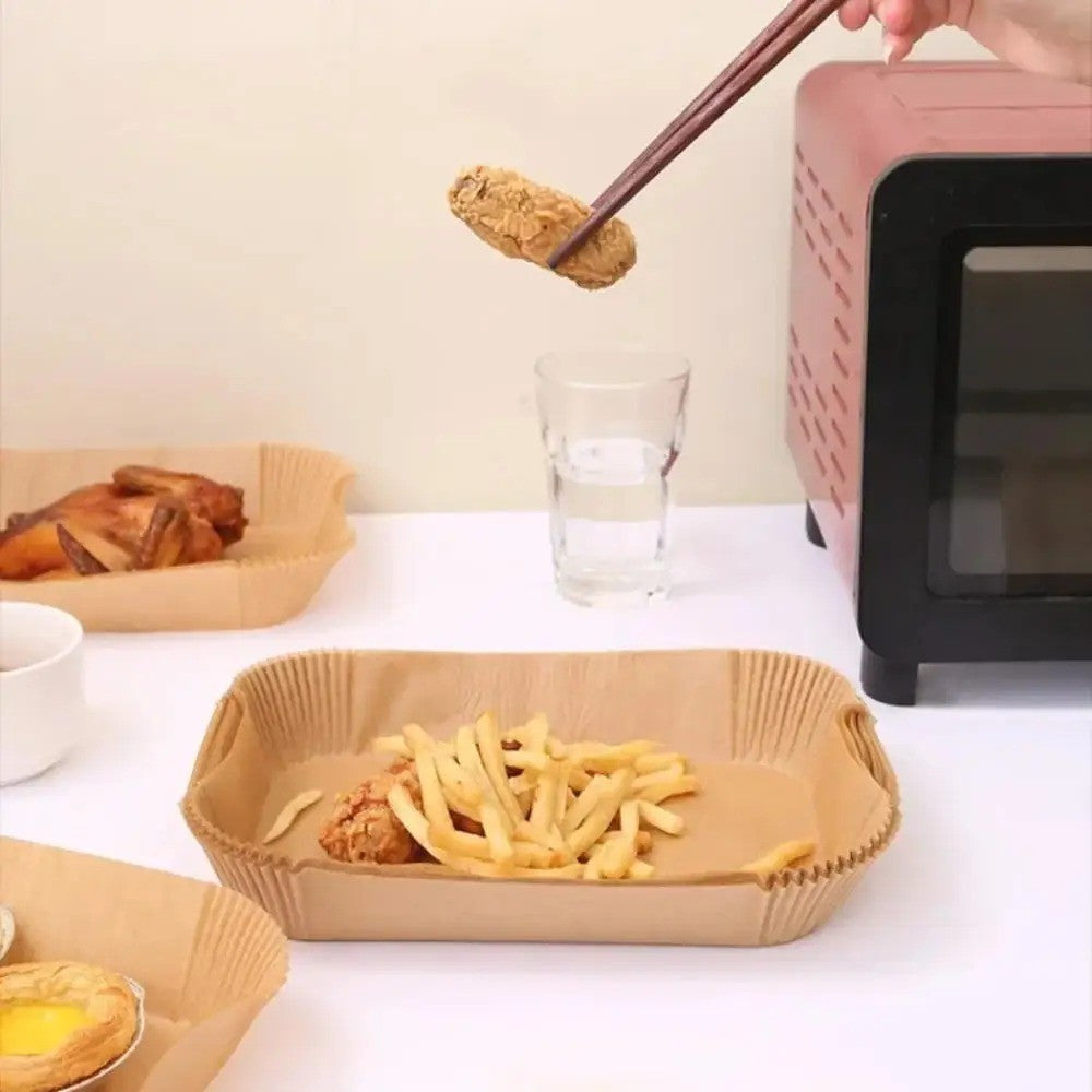 100pack Air Fryer Paper Liners Disposable Non Stick Baking Parchment for Ninja