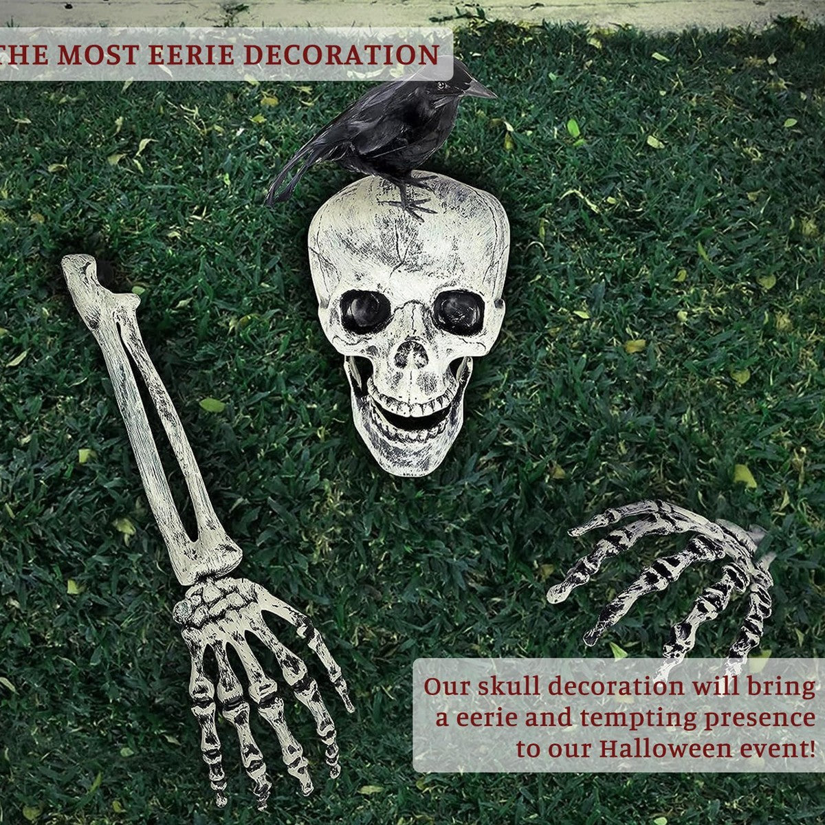 Realistic Skeleton Stakes Halloween Decorations Scary Skeleton for Lawn Garden